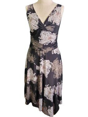 Black Floral Sleeveless Dress